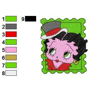 Betty Boop 07 Embroidery Design